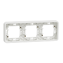 [SCHMUR39109] Mureva Styl - Cadre 3 postes horizontal - encastré - IP55 - IK08 - blanc