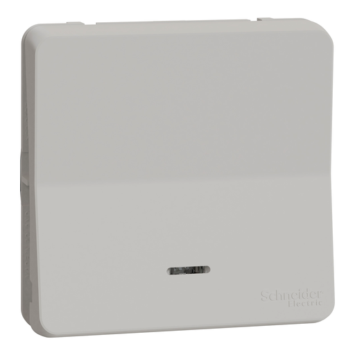 [SCHMUR39127] Mureva Styl - Bouton poussoir lumineux LED - composable - IP55 - IK08 - blanc