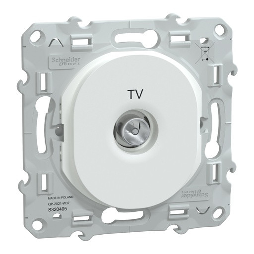 [SCHS320405] Ovalis - prise TV simple - Blanc