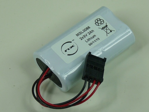 [ENIMGL0086] Pack(s) Batterie automate 2x AA CR 2x1S1P ST1 2x 3V 2Ah HE13