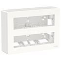 [SCHNU121820] Unica - boîte de concentration saillie complète - 2 rang de 8 mod - blanc antib