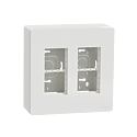 [SCHNU122418] Unica - boîte de concentration saillie complète - 2 col de 4 mod - Blanc