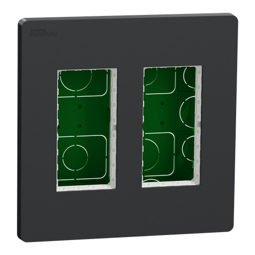 [SCHNU172454] Unica - boîte de concentration encastrée complète - 2 col de 4 mod - Anthracite