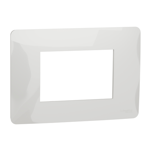 [SCHNU210318] Unica Studio - plaque de finition - Blanc - 3 modules