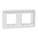 [SCHNU400418] Unica Pro - plaque de finition - Blanc - 2 postes