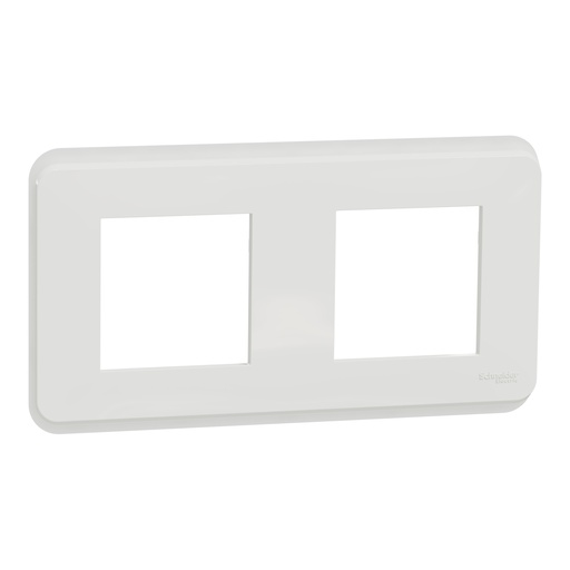 [SCHNU400418] Unica Pro - plaque de finition - Blanc - 2 postes