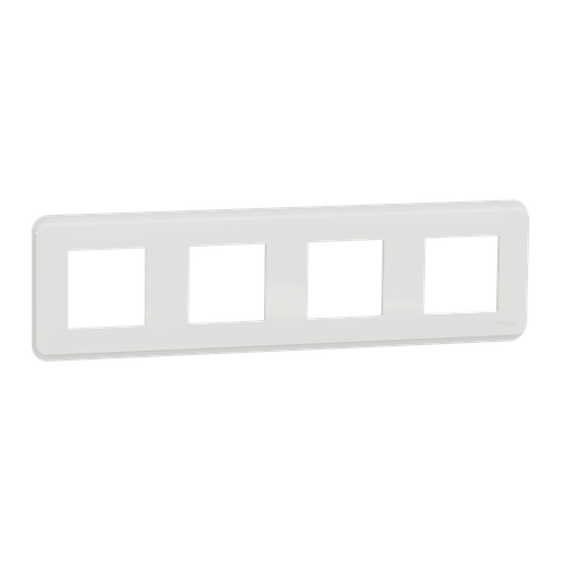 [SCHNU400818] Unica Pro - plaque de finition - Blanc - 4 postes