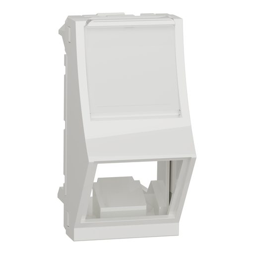 [SCHNU940618] Unica - prise pour 1 RJ45 S-One incliné - 1 mod - Blanc - méca seul