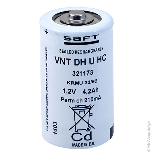 [ENIACN7484] Pile(s) Accu NiCd VNT D U Hc 1.2V 4.5Ah