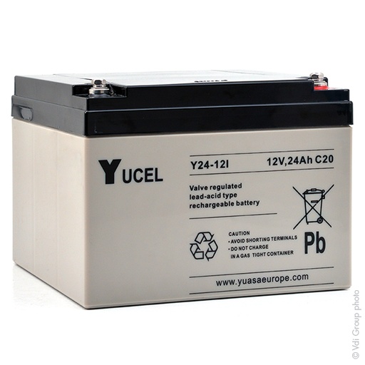 [ENIAMP9277] Unité(s) Batterie plomb AGM YUCEL Y24-12I 12V 24Ah M5-F
