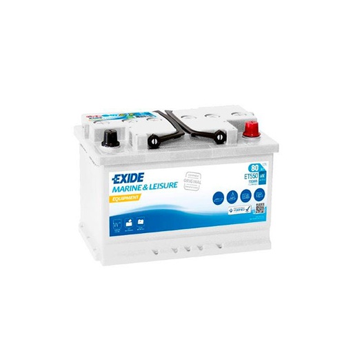 [ENIBPA70106] Batterie(s) Batterie bateau EXIDE Equipment ET550 (550Wh) 12V 80Ah Auto