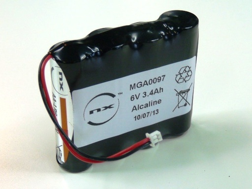 [ENIMGA0097] Pack(s) Batterie alcaline 4x AA NX 4S1P ST1 6V 3.4Ah Mini Molex