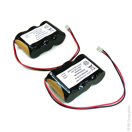 [ENIMGH00758] Pack(s) Batterie eclairage secours (2x)  3x SC 3S1P ST1 F200 3.6V 3Ah JST