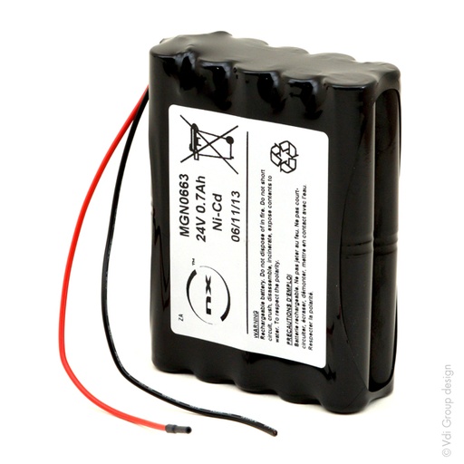 [ENIMGN0663] Pack(s) Batterie Nicd 20x AA 20S1P ST5 24V 700mAh F150