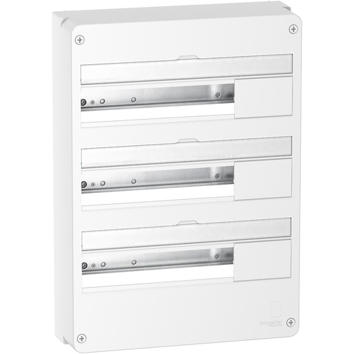 [SCHR9H18403] Resi9 - Coffret en saillie Blanc (RAL 9003)- 3 rangées de 18 modules
