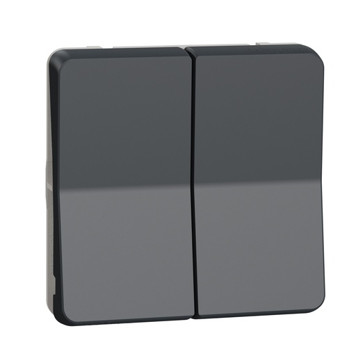 [SCHMUR35042] Mureva Styl - Bouton poussoir volets roulants - composable - IP55 - IK07 - gris