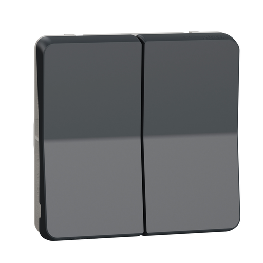 [SCHMUR35042] Mureva Styl - Bouton poussoir volets roulants - composable - IP55 - IK07 - gris