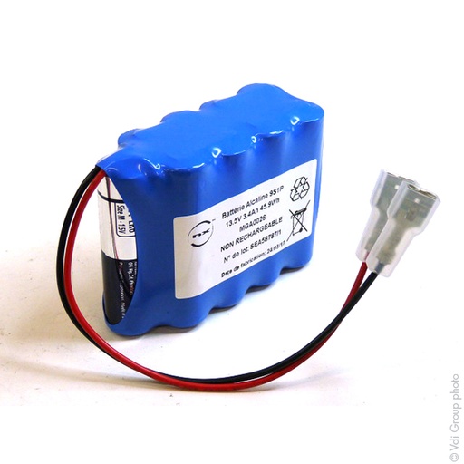 [ENIMGA0026] Pack(s) Batterie alcaline 9x AA 9S1P ST3 13.5V 3.4Ah FC