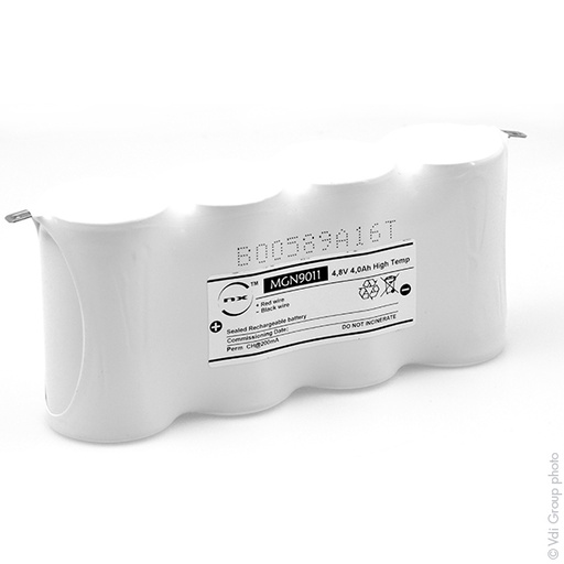 [ENIMGN9011] Unité(s) Batterie eclairage secours 4xD ST1 Faston 4.8mm 4.8V 4Ah