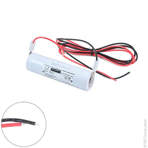 [ENIMGN9042] Batterie(s) Batterie eclairage secours 2xD ST4 + fils 2.4V 4Ah
