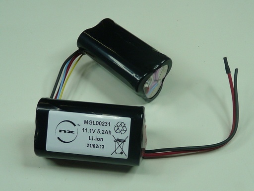[ENIMGL00231] Pack(s) Batterie Li-Ion 6x 18650 3S2P ST7(x2) 10.8V 7Ah F100