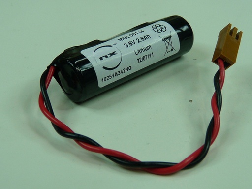 [ENIMGL00134] Pack(s) Batterie lithium LS14500 AA 3.6V 2600mAh JAE