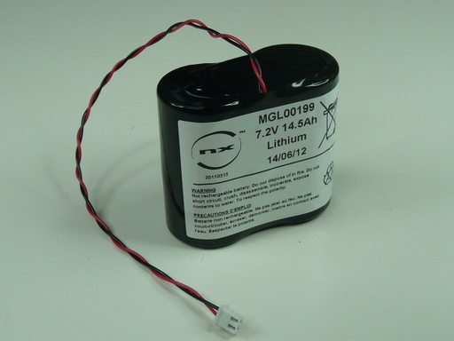 [ENIMGL00199] Pack(s) Batterie lithium 2x D 34615 2S1P ST1 7.2V 14.5Ah JST