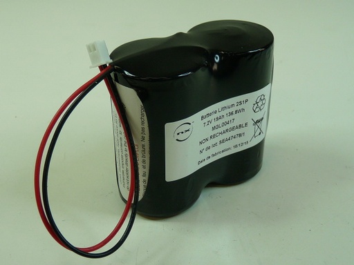 [ENIMGL00417] Accumulateur(s) Batterie lithium 2x ER34615 ST1 2S1P F150 7.2V 19Ah XHP-2