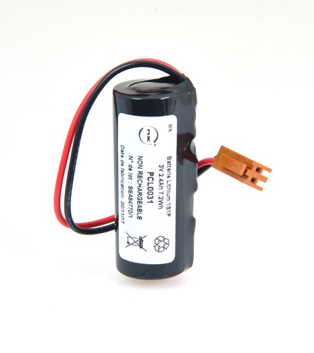 [ENIPCL0031] Unité(s) Batterie lithium CR17450 2/3A 3V 2.4Ah JAE