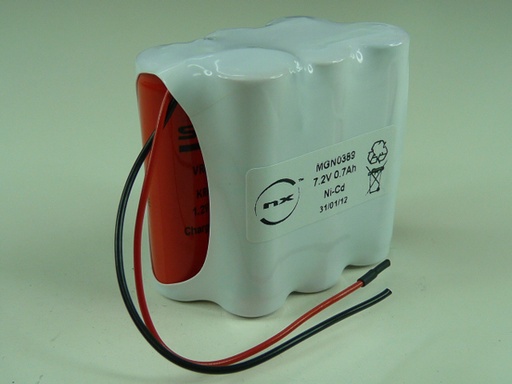[ENIMGN0389] Pack(s) Batterie Nicd 6x AA VRE 6S1P ST6 7.2V 700mAh F100