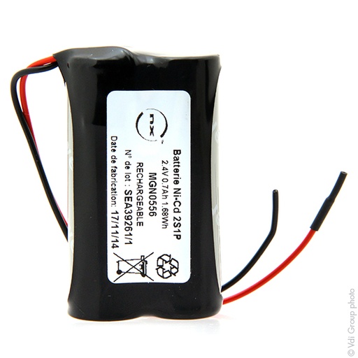 [ENIMGN0556] Pack(s) Batterie Nicd 2x AA 2S1P ST1 2.4V 700mAh F100