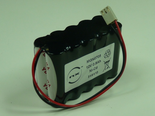 [ENIMGN0705] Pack(s) Batterie Nicd 10x AA 10S1P ST2 12V 800mAh Molex