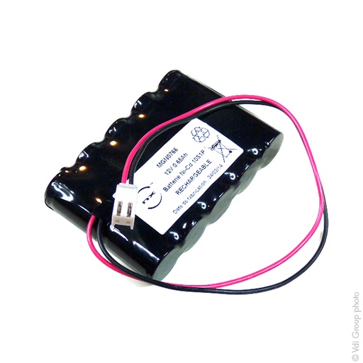 [ENIMGN0766] Pack(s) Batterie Nicd 10x 2/3A 10S1P ST5 12V 650mAh JST