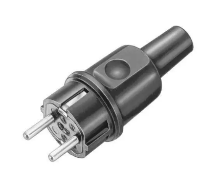 [MEN0442] FICHE MALE CAOUTCHOUC 16A 230V 2P+T