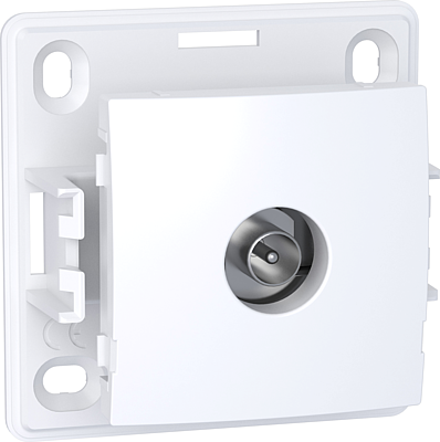 [SCHALB61311P] Alréa, Prise TV simple mâle blindée, 1 sortie, blanc polaire