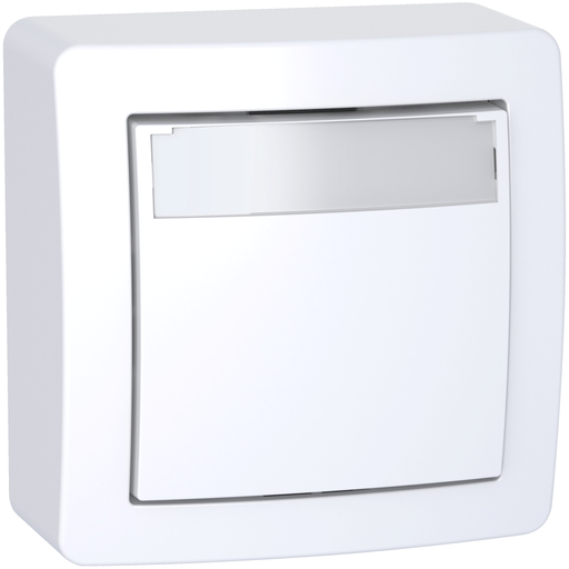 [SCHALB62062P] Alréa - poussoir avec porte étiquette - complet - blanc polaire