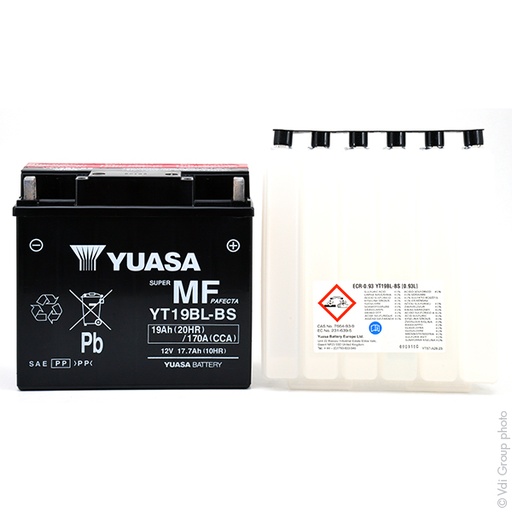 [ENIMOT9221] Batterie(s) Batterie moto YUASA YT19BL-BS / 51913 / NH1220 12V 19Ah