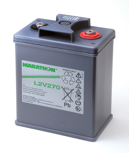 [ENIAMP80113] Batterie(s) Batterie plomb AGM MARATHON L L2V270 2V 270Ah M8-F
