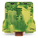 [WAG285-157] Borne de passage 2C / 50 mm² / Vert/Jaune