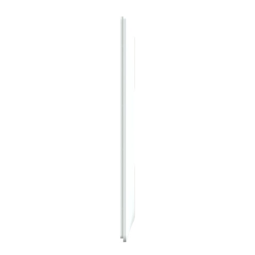 [SCHS320724D] Ovalis - Plaque de finition - 2 postes Vertical - 71mm - Blanc bague Laiton