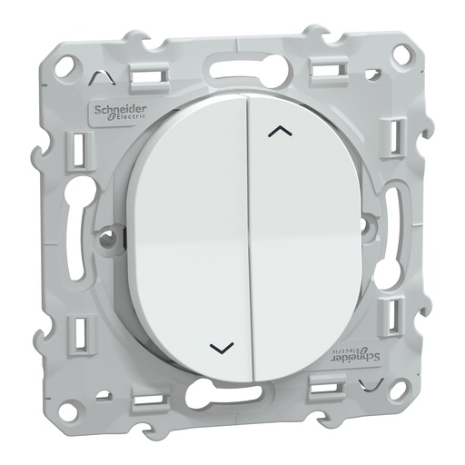 [SCHS320208] Ovalis - interrupteur 2 boutons pour volet roulant- 6AX -Blanc