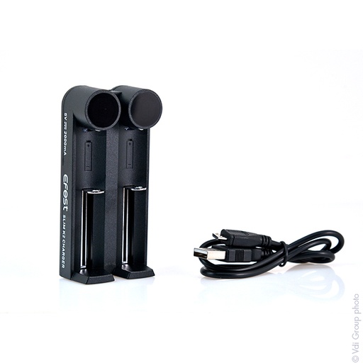 [ENICEL9030] Unité(s) Chargeur Li-Ion EFEST K2 USB pour 2 accus 18650/18350/16340/26650/14500