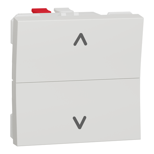 [SCHNU320718] Unica - cde volet-roulant - double poussoir - 2 mod - Blanc - méca seul