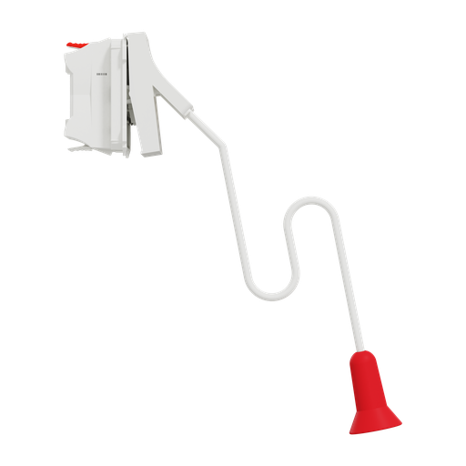 [SCHNU322620] Unica - interrupteur à corde NO/NF - 10A - 2 modules - Blanc antibac - méca seul