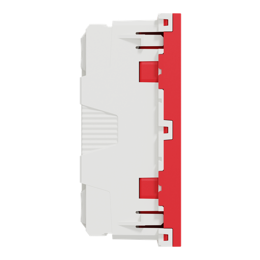 [SCHNU306903S] Unica - prise double lum 2P+T - FR - 45° - connexion rapide - Rouge - méca seul