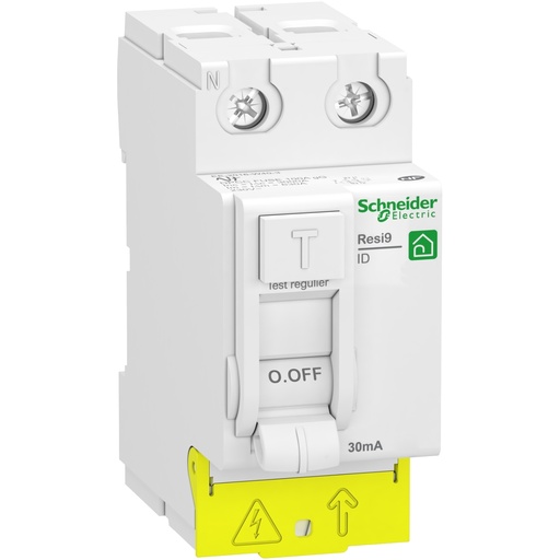 [SCHR9PRC225] Resi9 - inter différentiel - 2P - 25A - 30mA - Type AC - peignable - alim bas