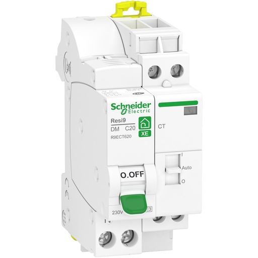 [SCHR9ECT620] Resi9 XE - combiné disj+contacteur - 1P+N - 20A - courbe C - embrochable