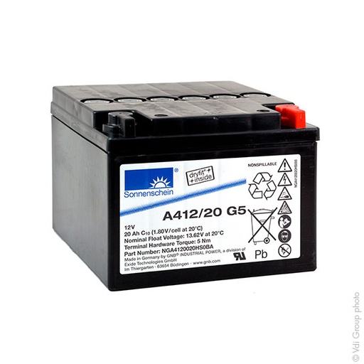 [ENIAMP801060] Batterie(s) Batterie plomb etanche gel A412/20 G5 12V 20Ah M5-M