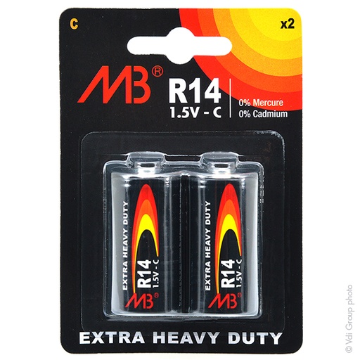 [ENIPCS9503] Blister(s) x 2 Pile saline blister x2 MB R14 - C 1.5V 2500mAh