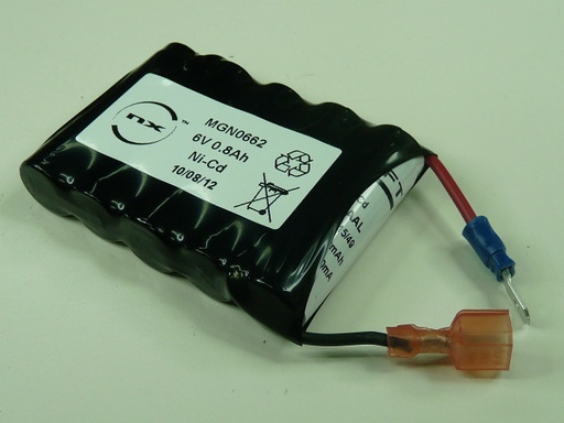 [ENIMGN0662] Pack(s) Batterie Nicd 5x AA VST 5S1P ST1 6V 800mAh Cosse